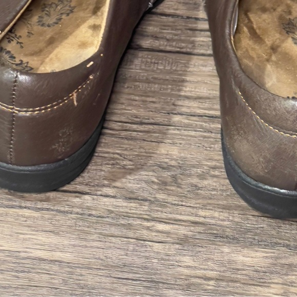Taos Town Center Leather Dark Brown Slip On Comfort Shoes Flats Walking - Picture 10 of 15